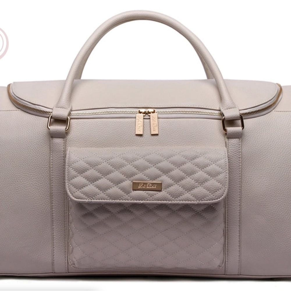 Brand new Luli vegan leather bag/ tote, great weekend duffel / fancy diaper bag